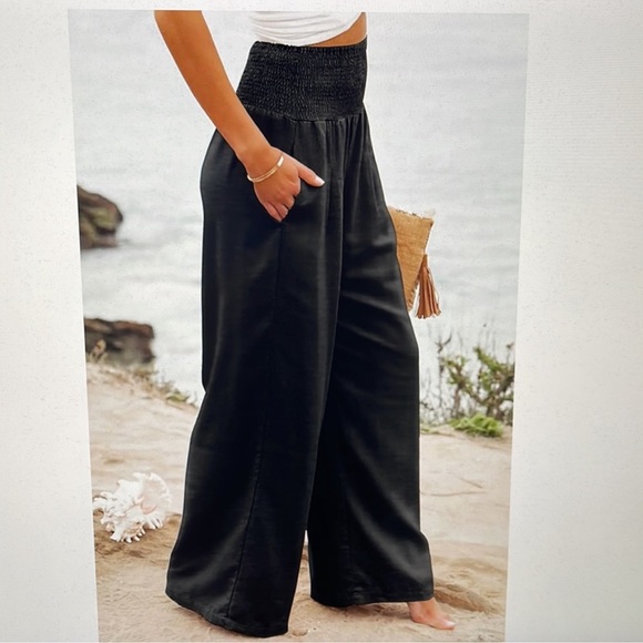 NWOT 3X Wide Leg Pants Plus Size - Black - Picture 4 of 4